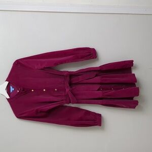 Draper James Fuchsia Corduroy Dress